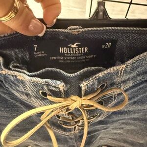 Hollister Women's Lace-Up Blue Jeans